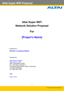 Network Solution Proposal