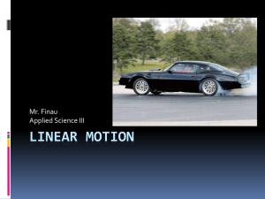 Linear Motion - physics