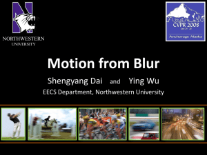 Motion from Blur - Northwestern University
