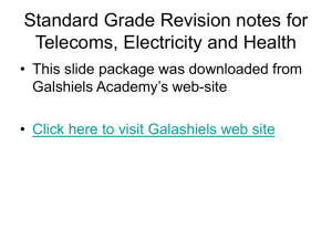 Standard Grade Physics - Deans Community High School