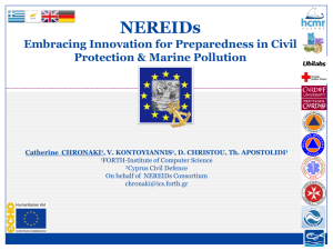NEREIDs: Embracing Innovation for Preparedness in Civil