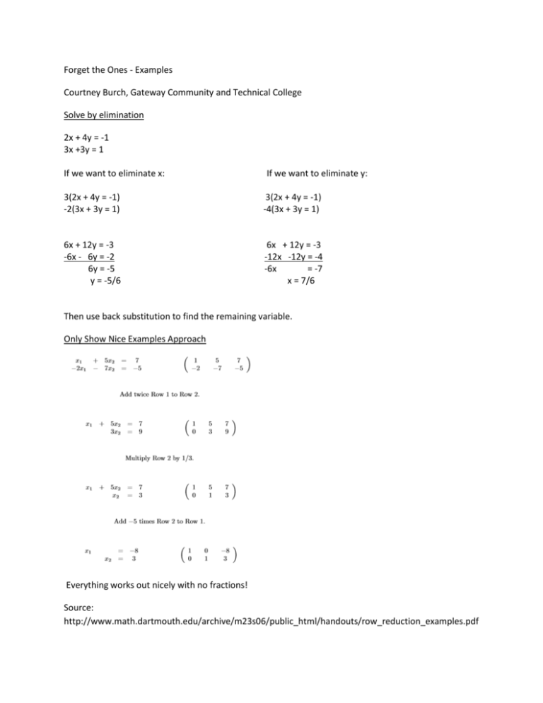 What Does Row Operations Mean In Math