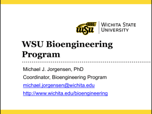 WSU Bioengineering Program ENGR 101 – 2012