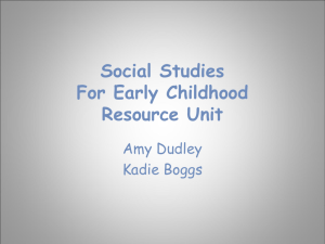 Social Studies For Early Childhood Resource Unit