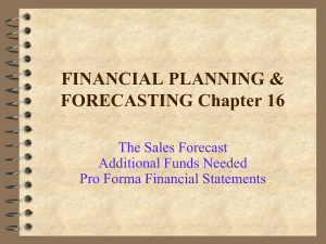 PLANNING, FORECASTING, AND BUDGETING