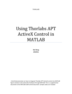 Using Thorlabs APT ActiveX Control in MATLAB