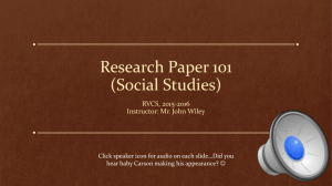 Focus on primary sources in your research paper!