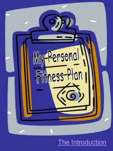 Personal Fitness Webquest