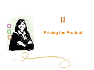 Pricing the Product