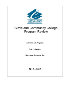 Form A - Cleveland Community College