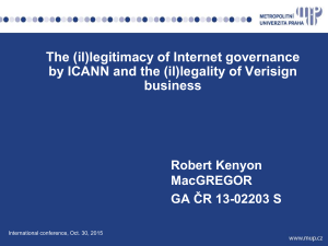 RKM: The (il)legitimacy of Internet governance by ICANN and the