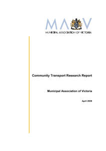 What is community transport? - Municipal Association of Victoria