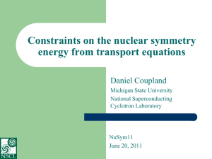 Constraints on the Nuclear Symmetry Energy from Transport