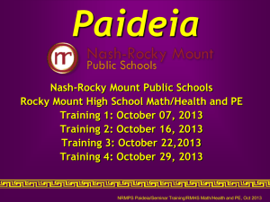 RMHS Math and PE_Training 1_Oct 2013