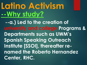 Latino Activism - University of Wisconsin–Milwaukee