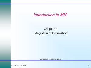 Introduction to MIS