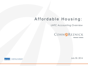 LIHTC Accounting Overview CohnReznick