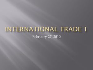International Trade I