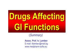 Drugs affecting GI function