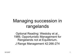 Ecological consequences of rangeland management