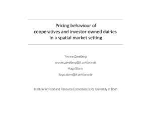 Pricing behaviour of cooperatives