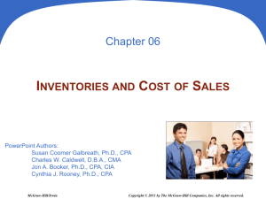 inventories and cost of sales - MGMT-026