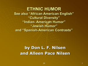 Ethnic Humor - Arizona State University