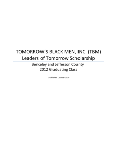 TOMORROW*S BLACK MEN, INC. (TBM) Leaders of Tomorrow