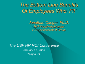 The Bottom Line Benefits Of Employees Who 'Fit' Jonathan Canger