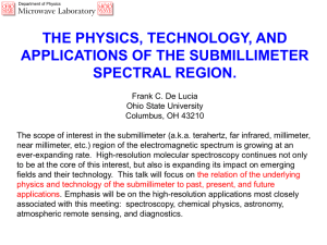 The physics, technology, and applications of the submillimeter