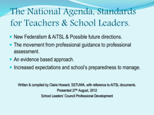 AiTSL standards - what it means for school leaders