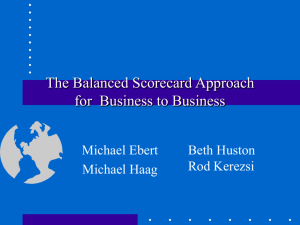 The Balanced Scorecard Approach: Business to Business E