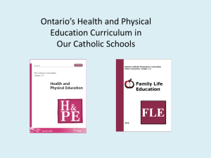 Presentation on HPE Family Life May 2015 TORONTO Catholic