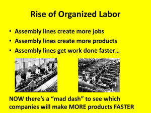 UNIONS Rise of Organized Labor