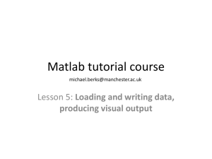 Matlab tutorial course