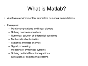 Matlab Tutorials for HY 571