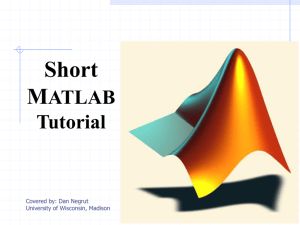 What is MATLAB? - SBEL - University of Wisconsin