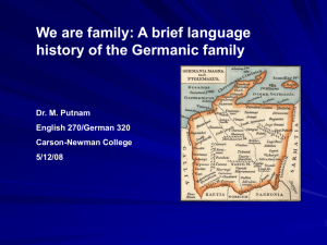 Powerpoint on History of Germanic Languages - Carson