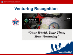 Recognition PPT - Area 5 Venturing