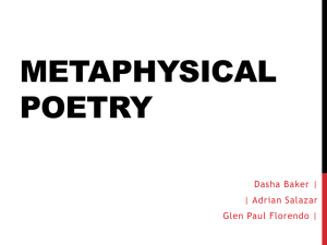 Metaphysical Poetry Movement