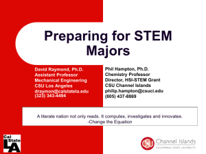 Preparing for STEM Majors - The California State University