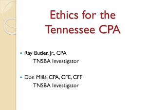 Tennessee State Specific Ethics