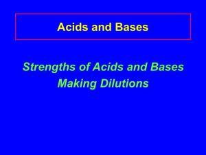 Strong and Weak Acid..