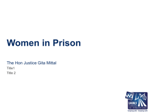 Women in Prison - International Association of Women Judges