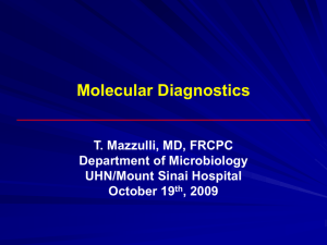 Molecular Diagnostics - Division of Infectious Diseases