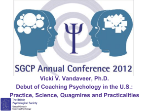 Debut of Coaching Psychology in the US