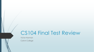 CS104 Final Test Review