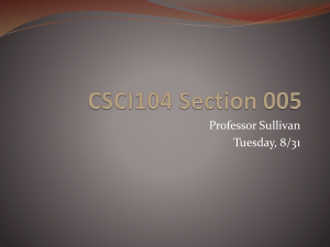 CSCI104 Section 005 - Edinboro University