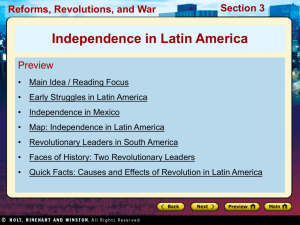 23.3 Independence in Latin America