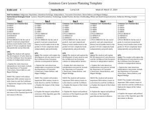 Common Core Lesson Planning Template